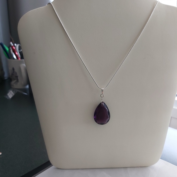 Amethysts Sterling Silver Necklace - Picture 3 of 6